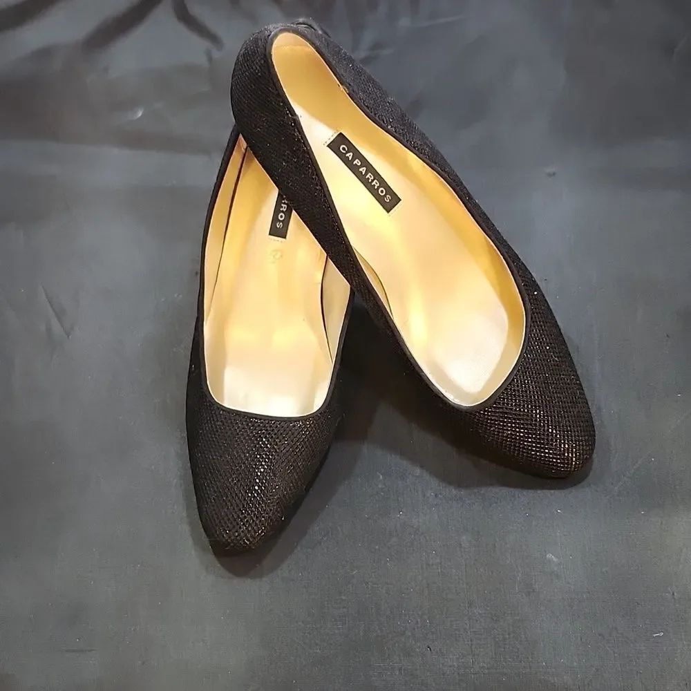 CAPARROS BLOCK HEEL SLIP-ON WOMEN"S POINTED PUMP R3